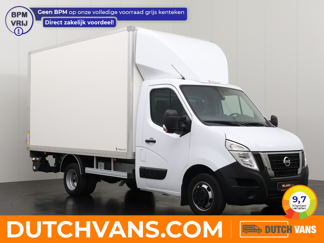 Nissan Interstar - 2.3DCI 165PK Dubbellucht Bakwagen+Laadklep | Dakspoiler | Airco | Cruise | 3-Zits - AutoWereld.nl