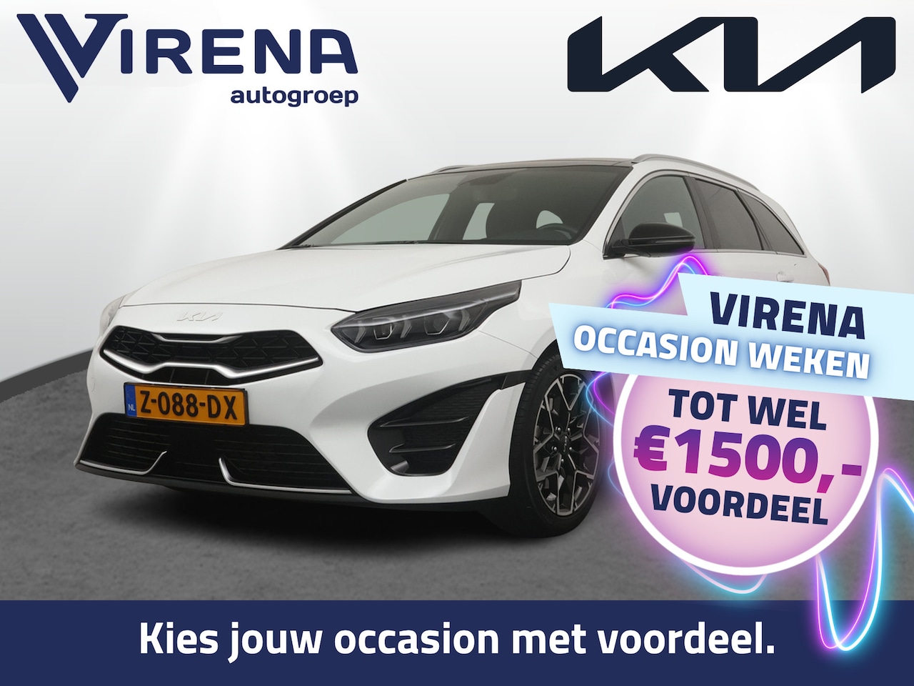 Kia Cee'd Sportswagon - Ceed 1.5 T-GDi GT-Line Automaat - Climate Control - Kantel / Schuifdak - Navigatie - Achte - AutoWereld.nl