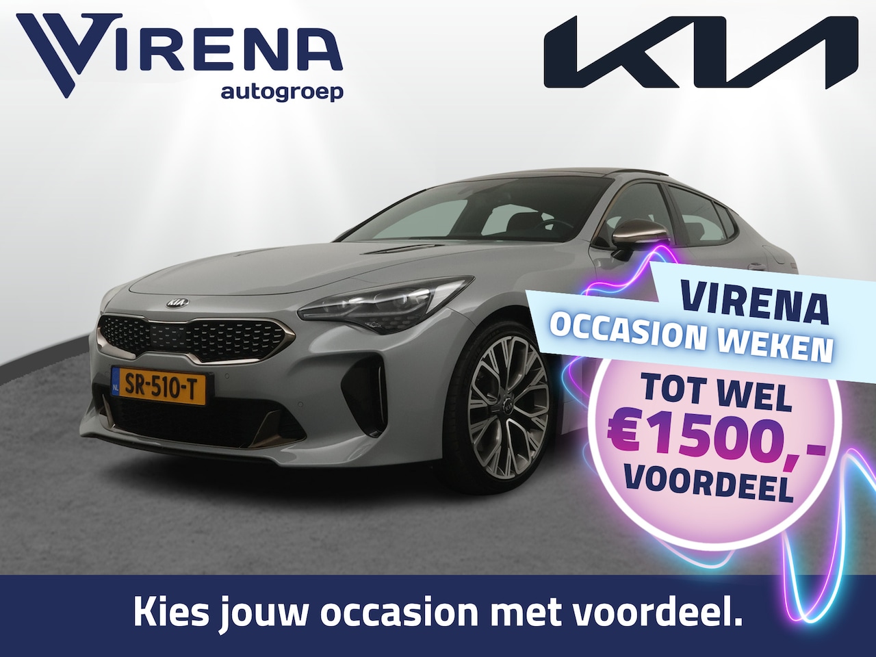 Kia Stinger - 2.0 T-GDI GT-Line - GT-Line - Leer -  Automaat - 256 PK - Panorama dak - Perfecte staat - - AutoWereld.nl