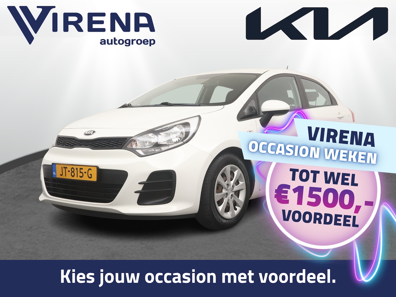 Kia Rio - 1.2 CVVT ComfortLine Airco - Elektrische ramen - Bluetooth - Virena zekerheidspakket t.w.v - AutoWereld.nl