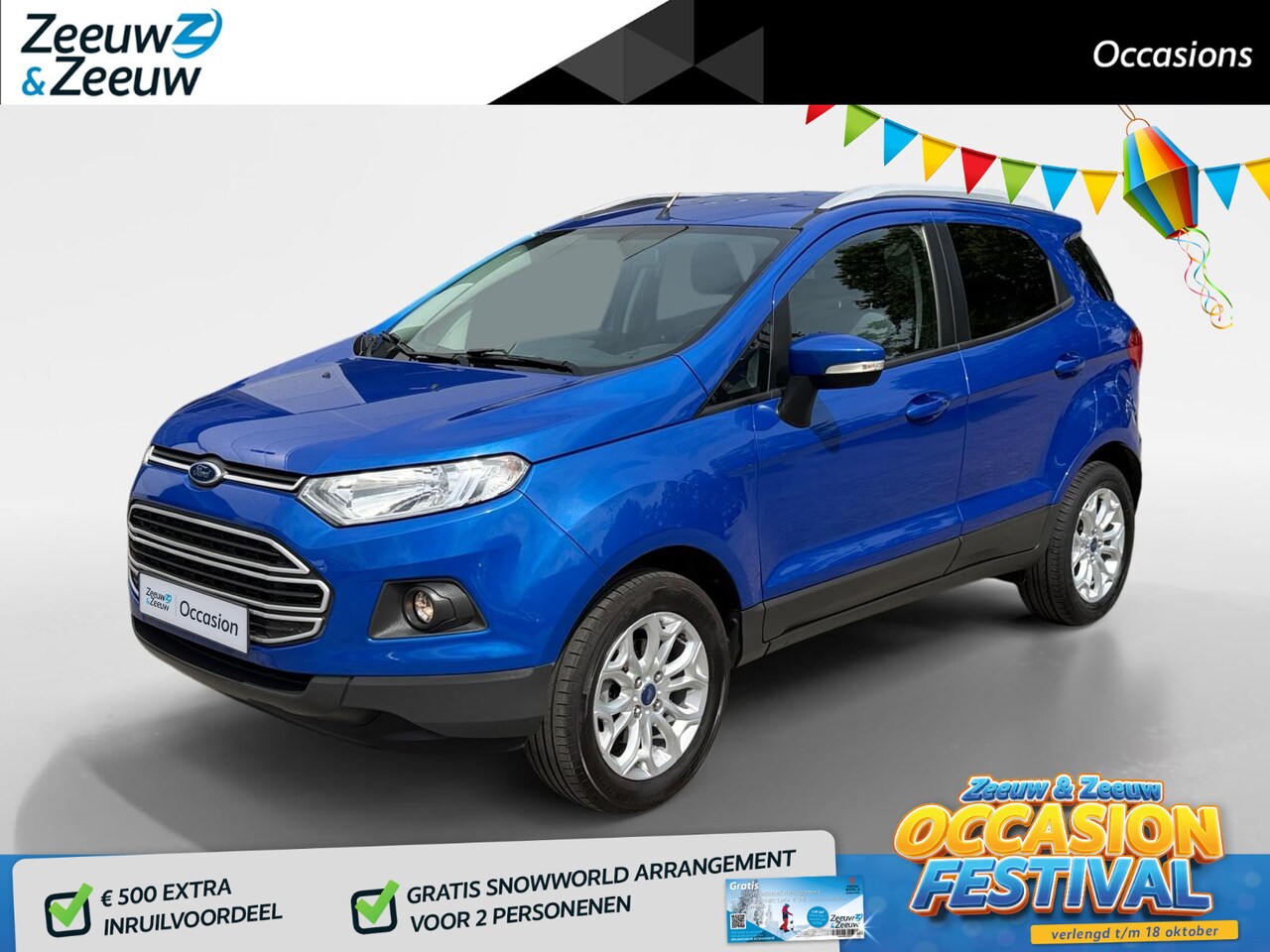 Ford EcoSport - 1.0 EcoBoost Titanium | Airco | Trekhaak | Aantrekkelijke km-stand - AutoWereld.nl