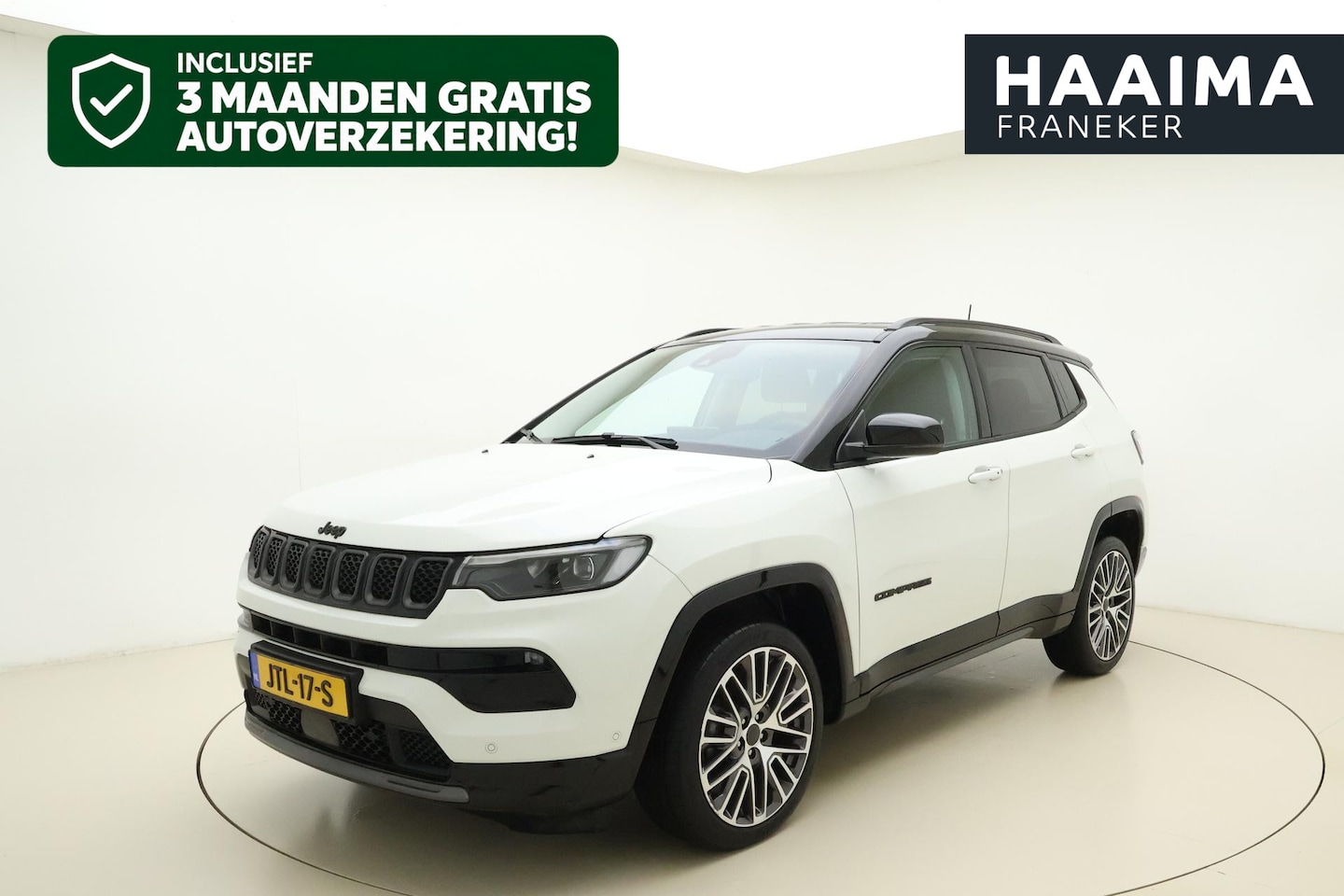 Jeep Compass - 1.5T e-Hybrid S Automaat | Lederen bekleding | Keyless | Zwart dak | Stoelverwarming & sto - AutoWereld.nl