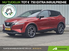 Nissan Qashqai - 1.3 MHEV Tekna / Trekhaak 1800KG / Adaptief Cruise Control / Panoramadak / Elektrisch Vers
