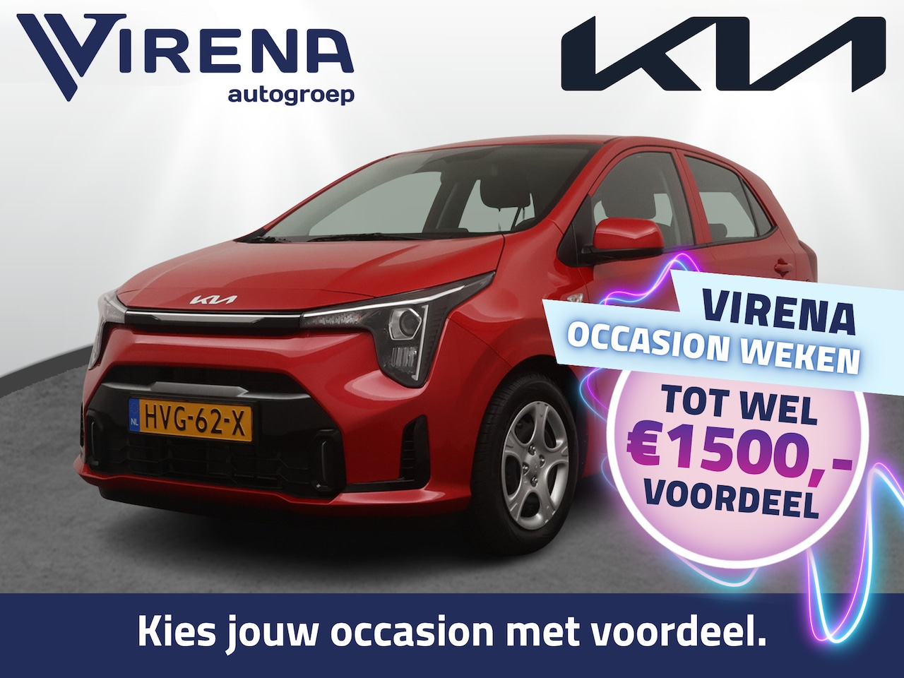 Kia Picanto - 1.0 DPI DynamicLine Airco - Apple Carplay/Android Auto - Cruise Control - Navigatie - Acht - AutoWereld.nl
