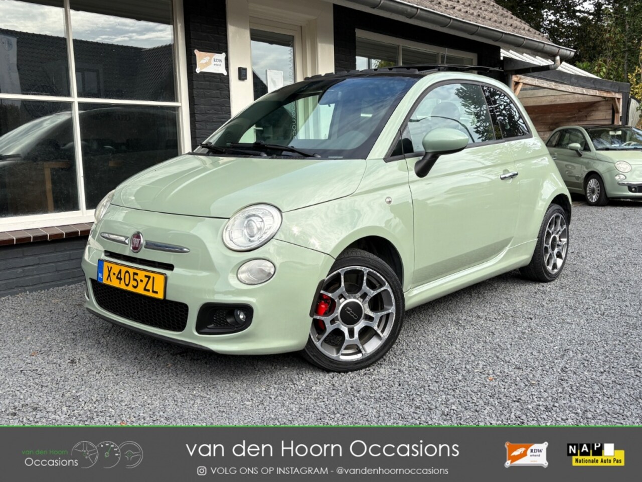 Fiat 500 - 1.4 Sport UNIEK! | AIRCO | CRUISE | DAKJE | PISTACHE | 100PK - AutoWereld.nl