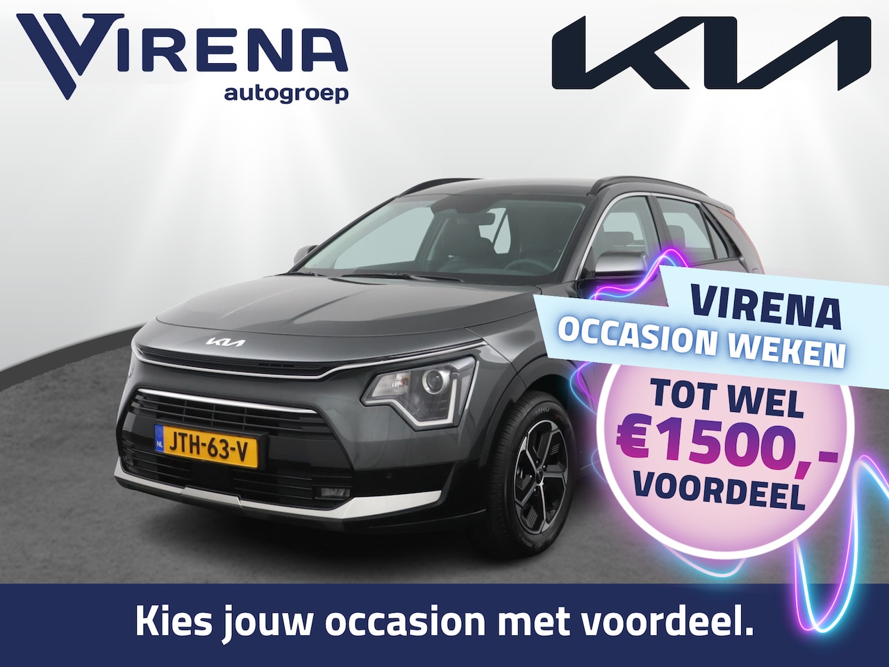 Kia Niro - 1.6 GDi Hybrid DynamicLine Automaat - Adaptive Cruise Control- Navigatie - DAB- Apple Carp - AutoWereld.nl