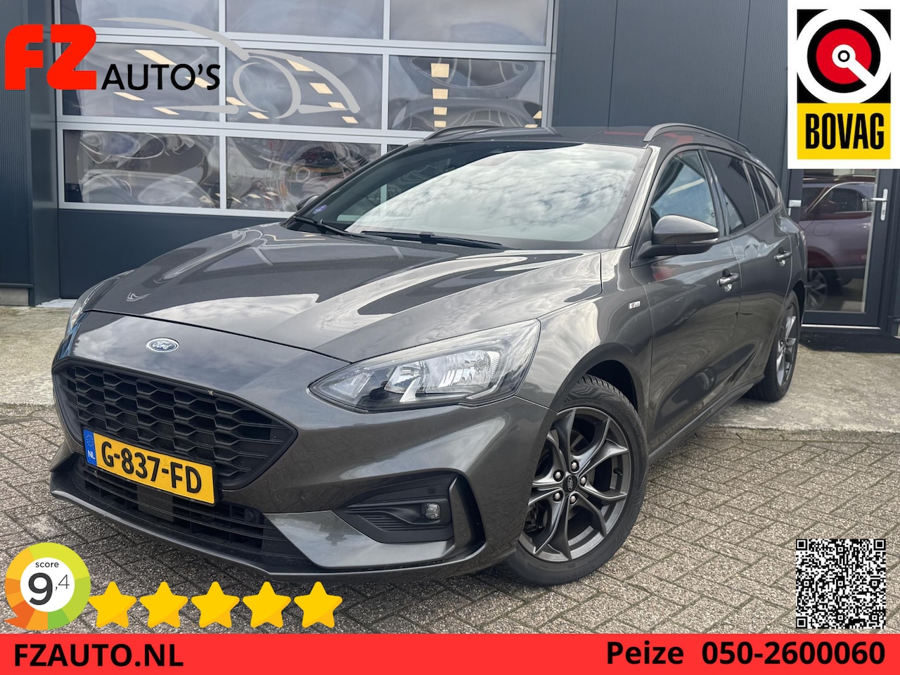 Ford Focus Wagon - 1.0 EcoBoost Titanium Business Automaat - Navigatie - Climate Control - Trekhaak - AutoWereld.nl