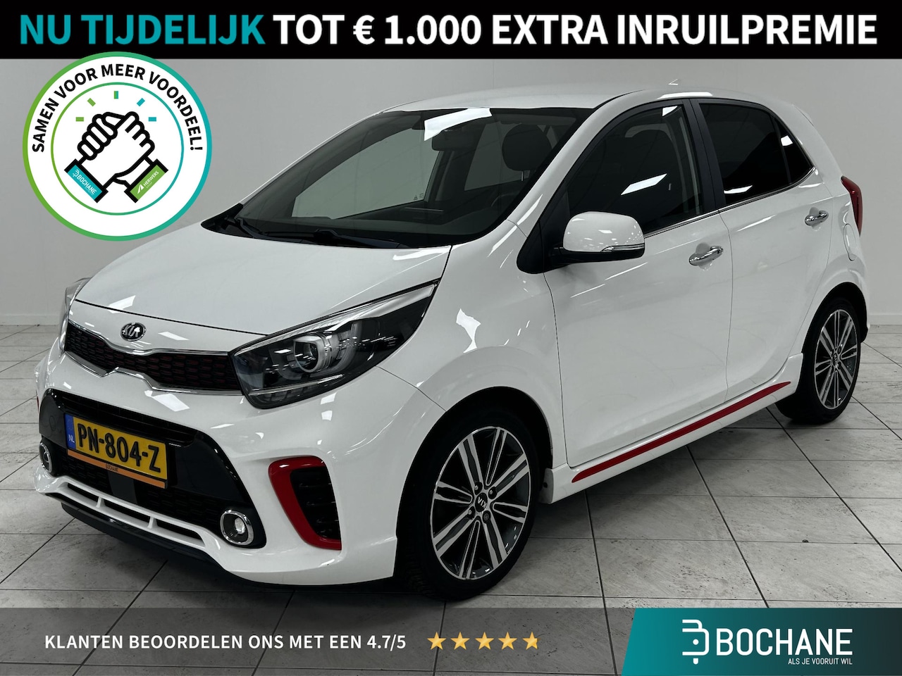 Kia Picanto - 1.2 CVVT GT-Line NAVIGATIE | ACHTERUITRIJCAMERA | LICHTMETALEN VELGEN - AutoWereld.nl