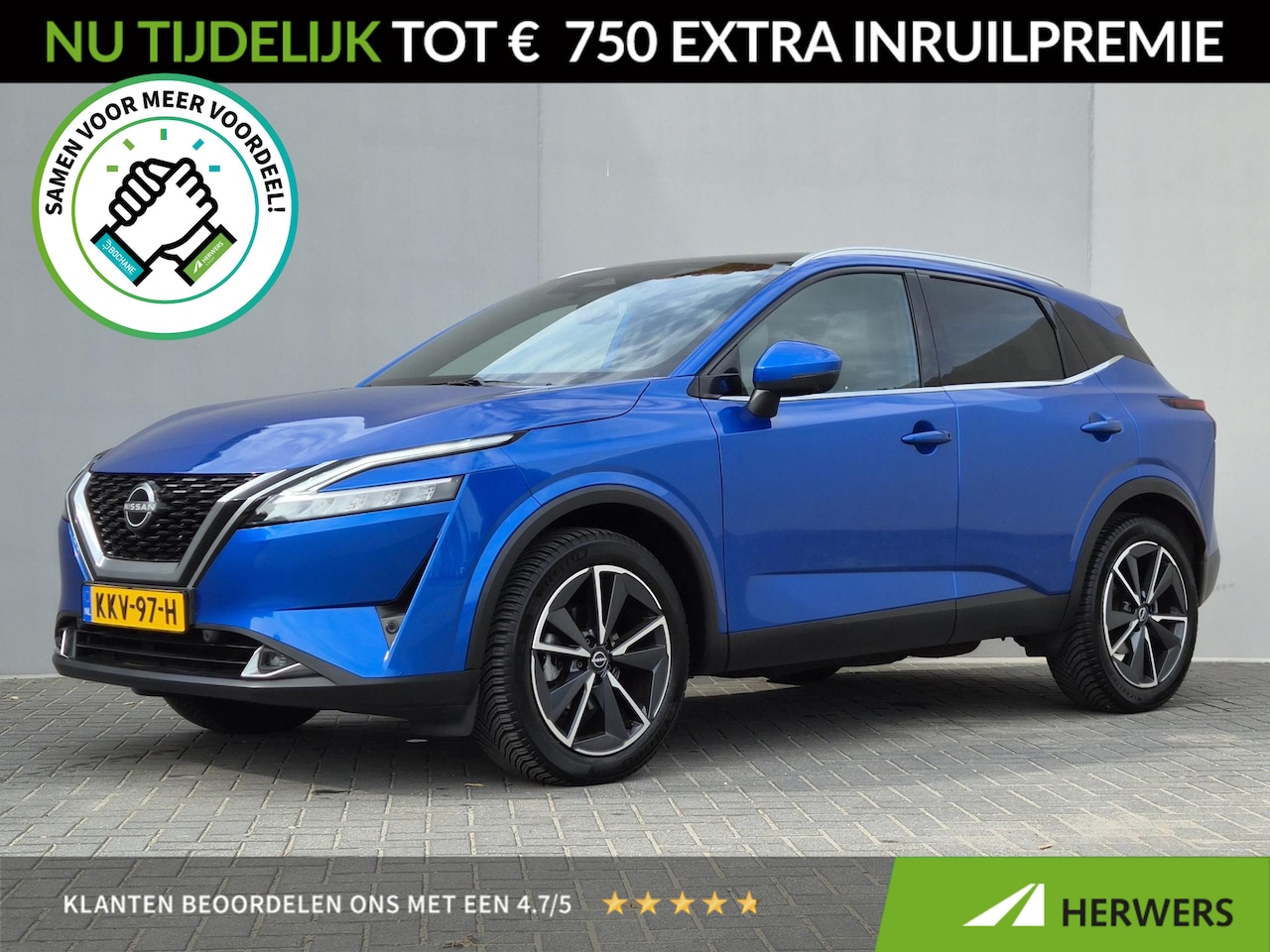 Nissan Qashqai - 1.3 MHEV Xtronic Tekna / Dealer onderhouden / All season banden / HUD / Cold Pack / Design - AutoWereld.nl