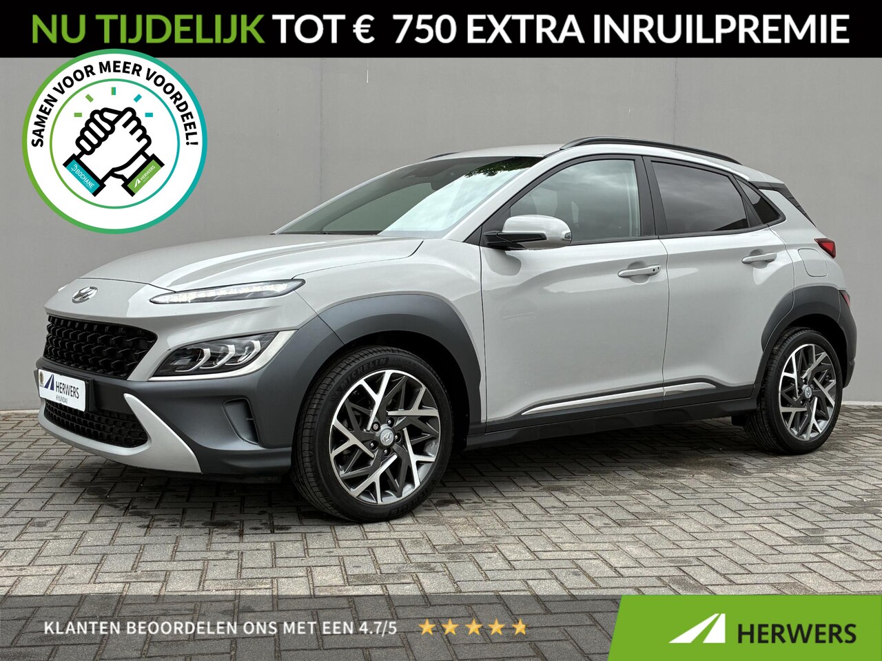 Hyundai Kona - 1.6 GDI HEV Fashion / 1.300 KG trekgewicht / Head up Display / Achteruitrijcamera / Cruis - AutoWereld.nl