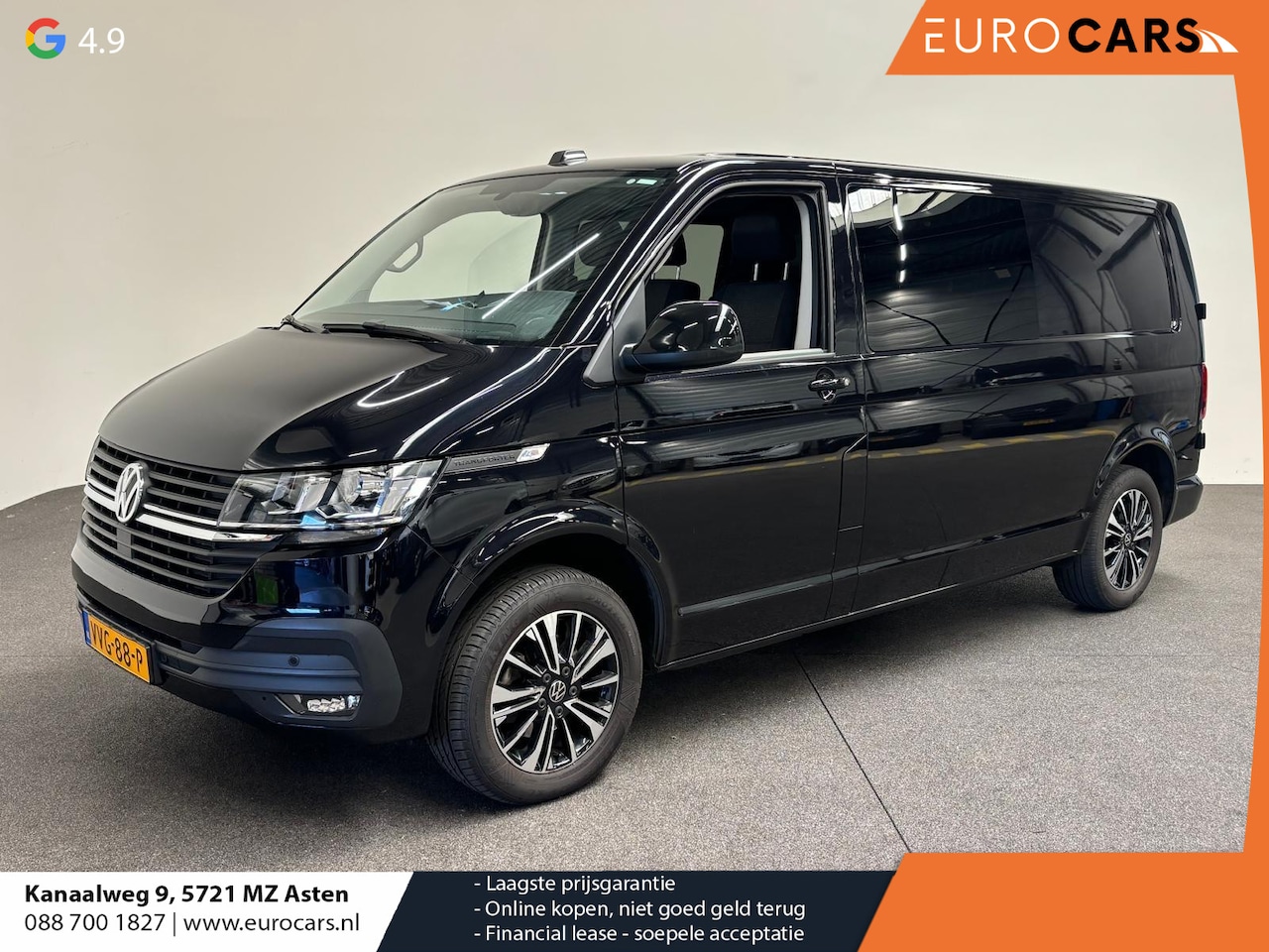 Volkswagen Transporter - 2.0 TDI L2H1 28 Dubbele Cabine Highline Automaat Cruise Control Airco Navigatie Parkeersen - AutoWereld.nl