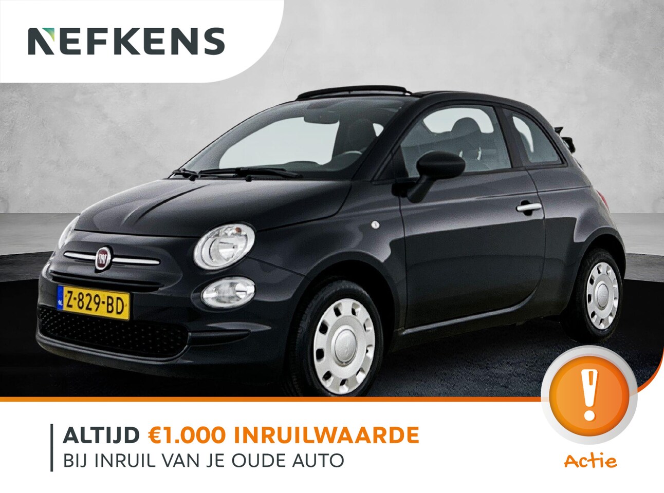 Fiat 500 C - Urban Hybrid 70pk Fiat 500 Cabrio Urban Hybrid 70pk | Airco | Bluetooth | Elektrische Rame - AutoWereld.nl
