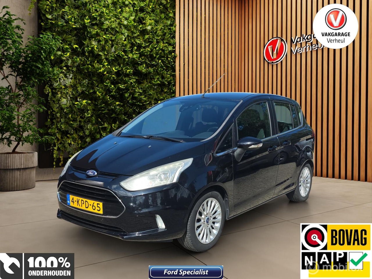 Ford B-Max - 1.0 EcoBoost Titanium ✅NAP ✅Trekhaak ✅Cruise ✅Navi - AutoWereld.nl