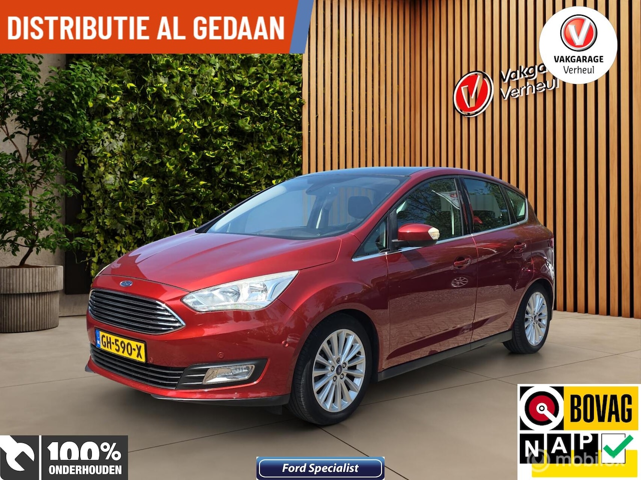Ford C-Max - 1.0 Titanium 125Pk ✅Trekhaak ✅Camera ✅Navi ✅Boekjes - AutoWereld.nl