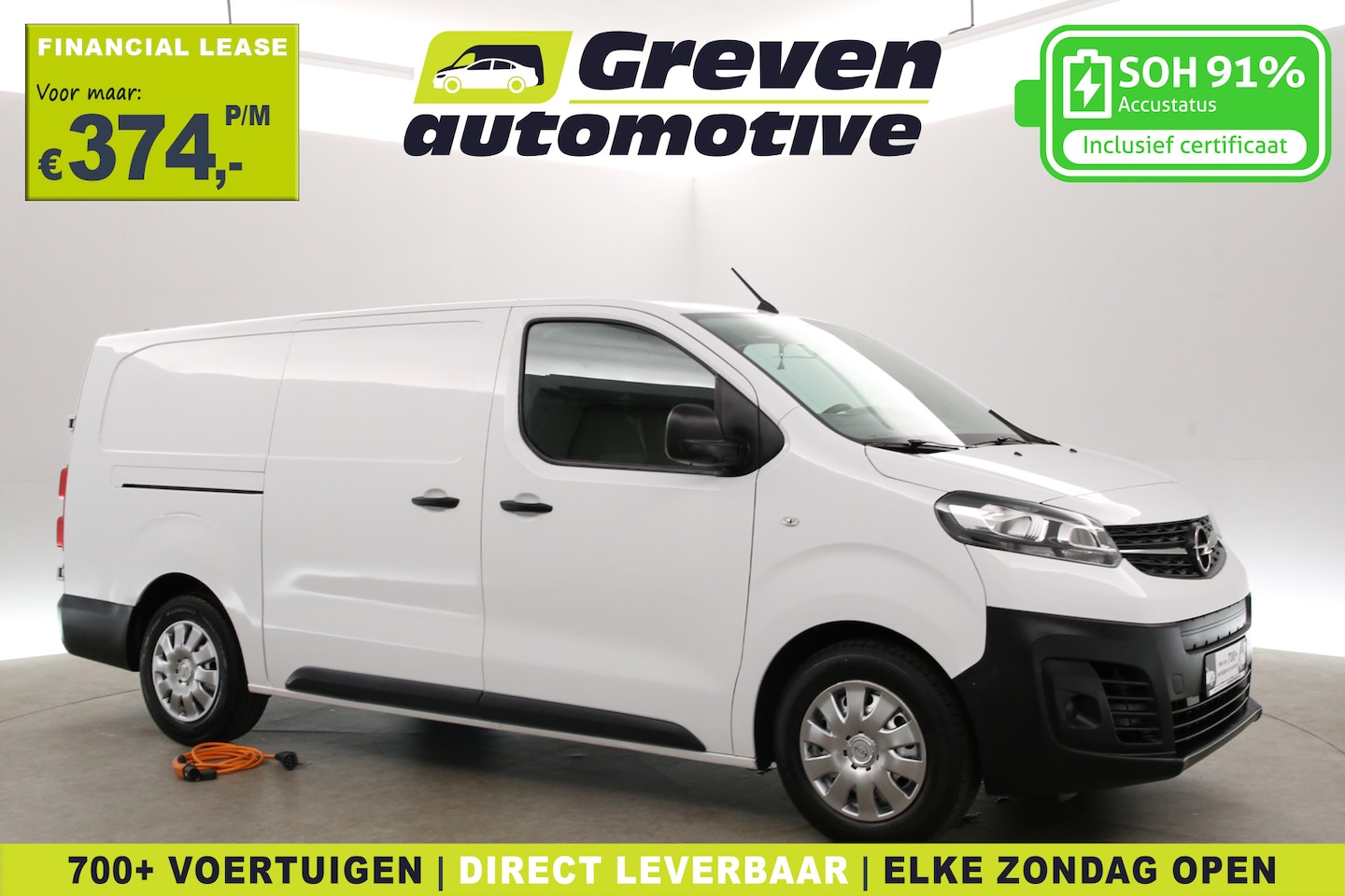 Opel Vivaro-e - 75 kWh L3H1 Long Range | Snelladen | SOH 91% | Airco | Cruise | 3 Zits | Parkeersens. - AutoWereld.nl
