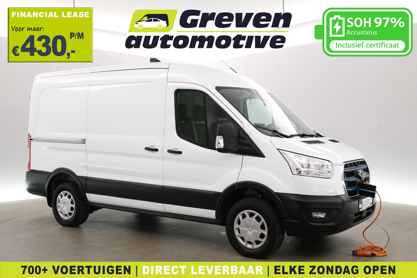 Ford Transit - Elektrisch L2H2 68 kWh | Snelladen | SOH 97% | Clima | Camera | 3 Zits | Cruise | Carplay - AutoWereld.nl
