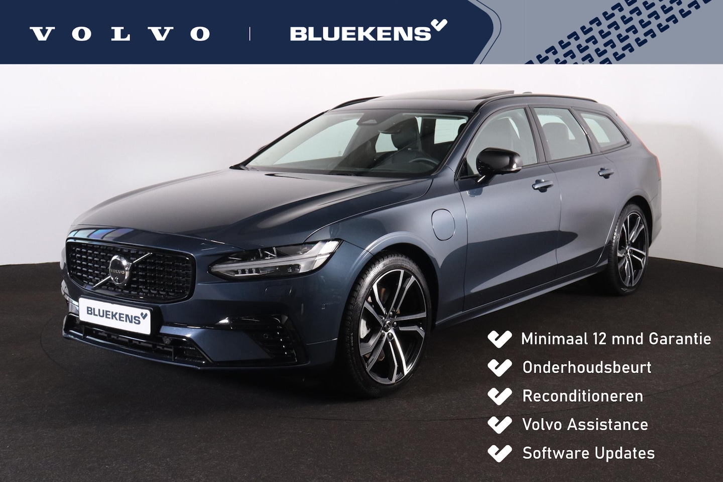 Volvo V90 - T8 Recharge AWD Ultra Dark - Luchtvering - Panorama/schuifdak - IntelliSafe Assist & Surro - AutoWereld.nl