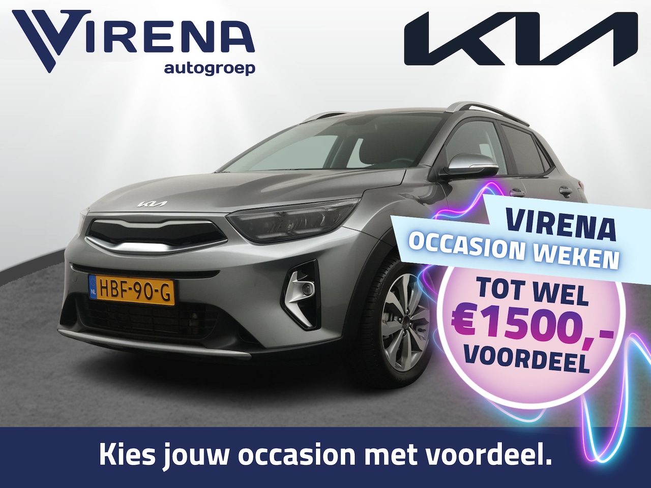 Kia Stonic - 1.0 T-GDi MHEV DynamicPlusLine - Apple/Android Carplay - Navigatie - Cruise Control - Stoe - AutoWereld.nl