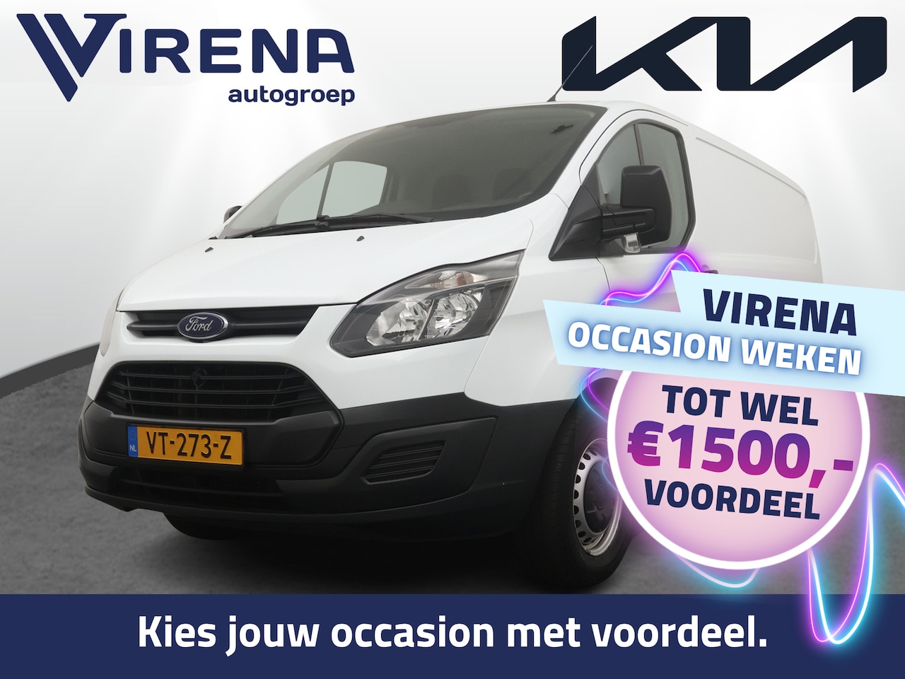 Ford Transit Custom - 270 2.2 TDCI L1H1 Economy Edition - Airco - Trekhaak - Bluetooth - AutoWereld.nl