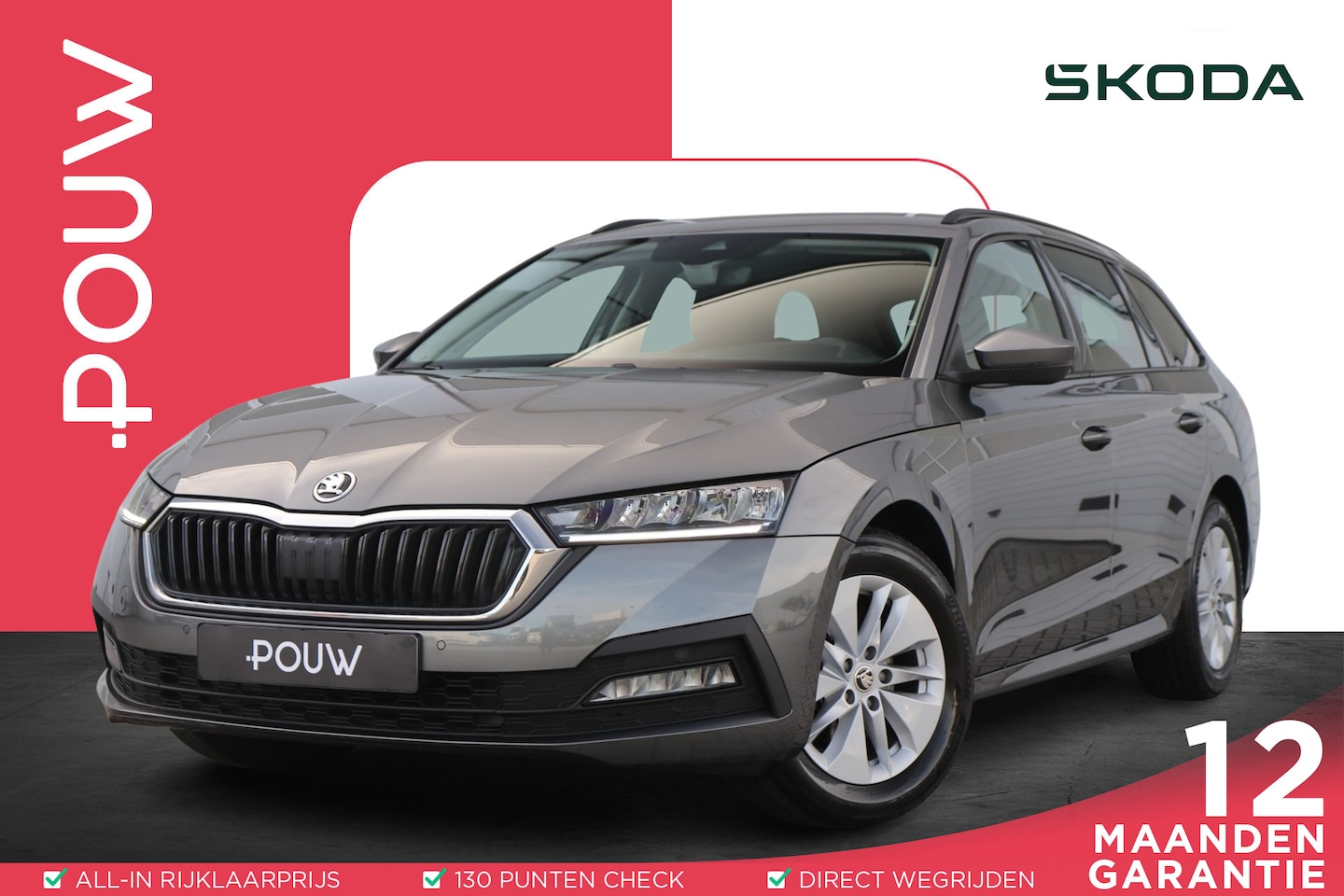 Skoda Octavia Combi - 1.0 TSI 110pk Ambition | Navigatie | Smartlink | Parkeersensoren - AutoWereld.nl