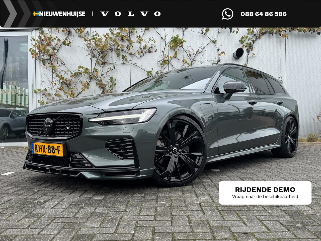 Volvo V60 - 2.0 T6 Plug-in hybrid AWD Ultra Dark | Heico Bodykit + Uitlaat + Verlaging | 21 Inch | Hea - AutoWereld.nl