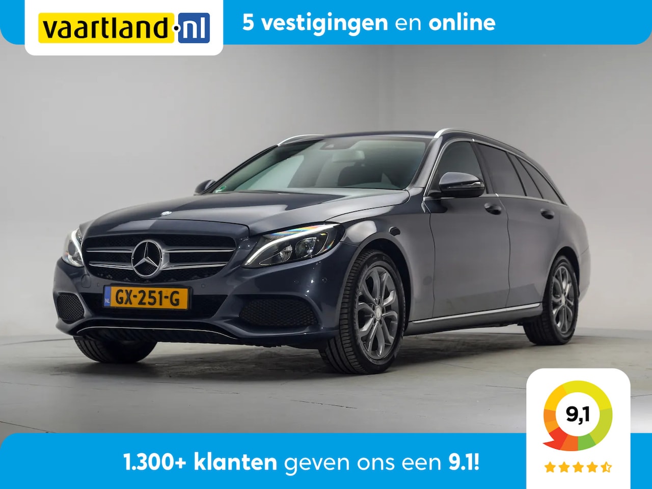 Mercedes-Benz C-klasse - 180 Prestige [ Trekhaak Burmester Navi LED Stoelverwarming ] - AutoWereld.nl