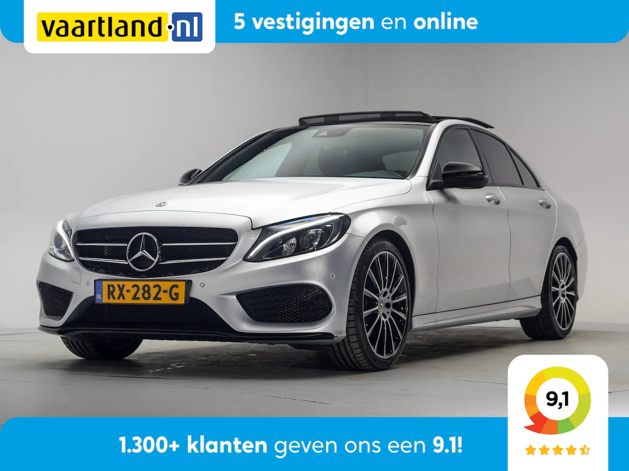 Mercedes-Benz C-klasse - 180 AMG Sports Edition [ Schuifdak Led Burmester Leer Camera Pano ] - AutoWereld.nl