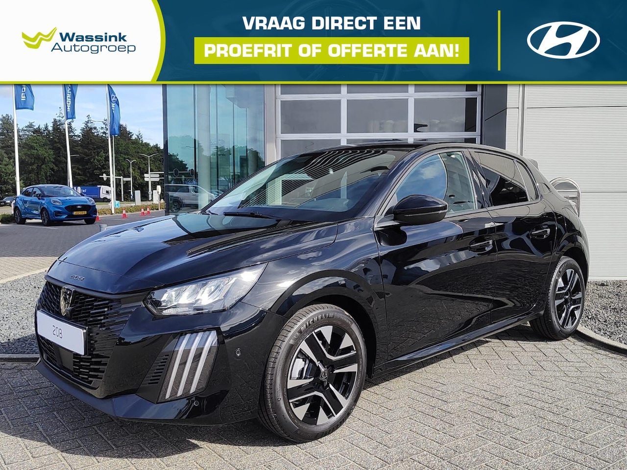 Peugeot 208 - Allure Hybrid 110 E-DCS6 Automaat |Navigation Pack | Stof/Leder interieur | Vision pack | - AutoWereld.nl