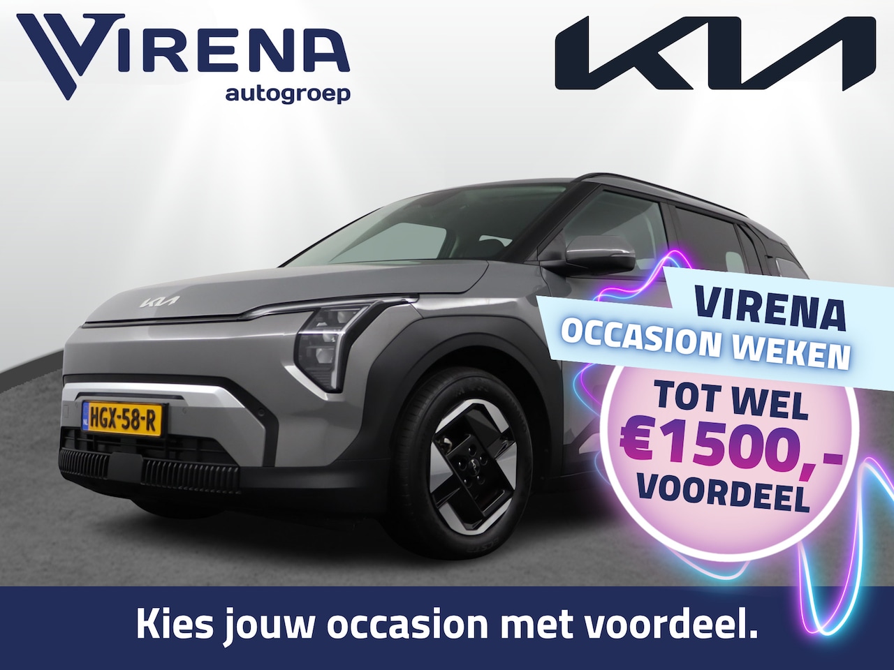 Kia EV3 - Plus 81.4 kWh - SOH 98,8% - Stoel/stuurwiel verwarming - Adaptieve Cruisecontrole - LED la - AutoWereld.nl