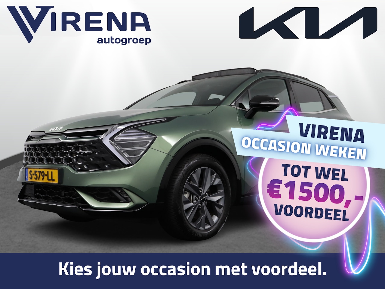 Kia Sportage - 1.6 T-GDi Hybrid GT-Line - Trekhaak - Schuif-/kanteldak - Stoel-/stuurverwarming - Navigat - AutoWereld.nl