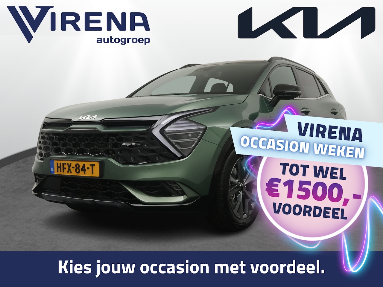 Kia Sportage - 1.6 T-GDi Hybrid GT-Line - Adaptief Cruise Control - Climate Control - Navigatie - LED Kop - AutoWereld.nl