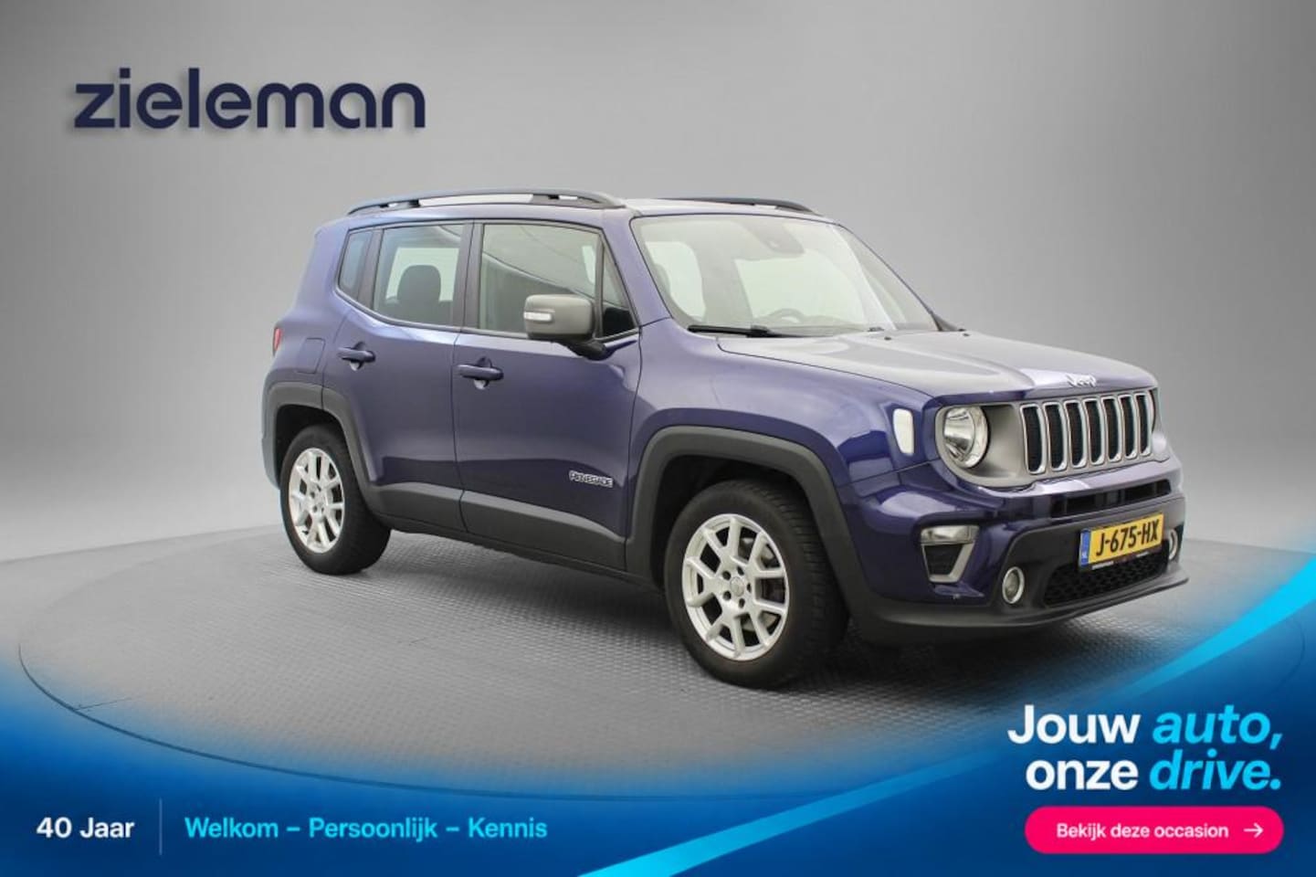 Jeep Renegade - 1.3T Limited Automaat - Carplay, Cruise, Clima - AutoWereld.nl