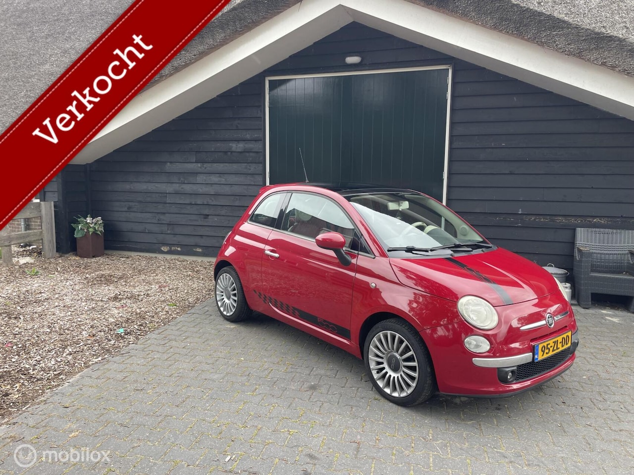 Fiat 500 - 1.2 Lounge 1.2 Lounge, Airco, Panoramadak, Leer - AutoWereld.nl
