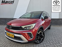 Opel Crossland - 1.2 Turbo 131pk Ultimate AUTOMAAT Panodak PDC v+a Climaat Cruise Half leder Dode hoek dete