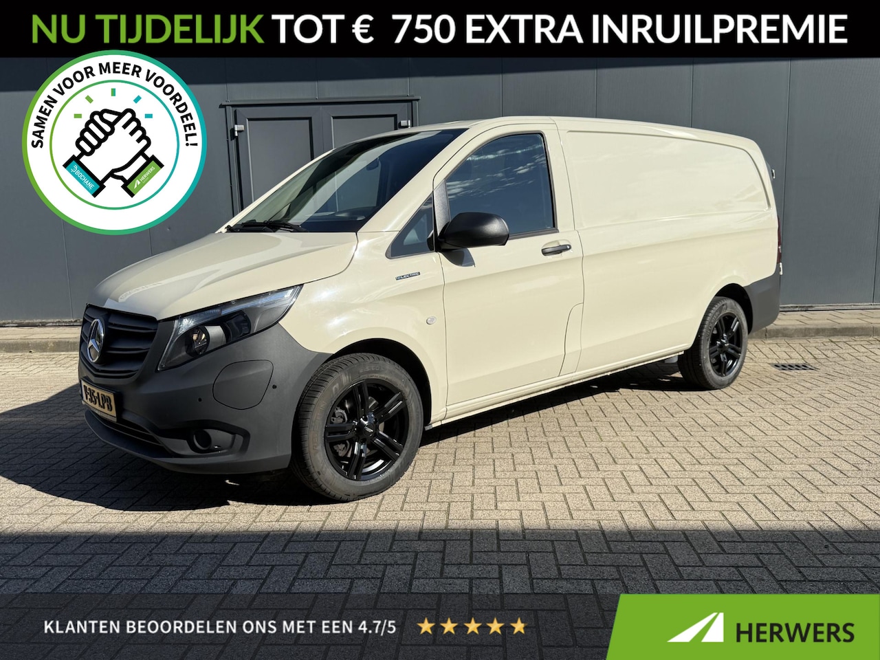 Mercedes-Benz eVito - eVito Lang 66 kWh / Navigatie / Camera / Bluetooth / Airco / Snelladen / Cruise Control / - AutoWereld.nl
