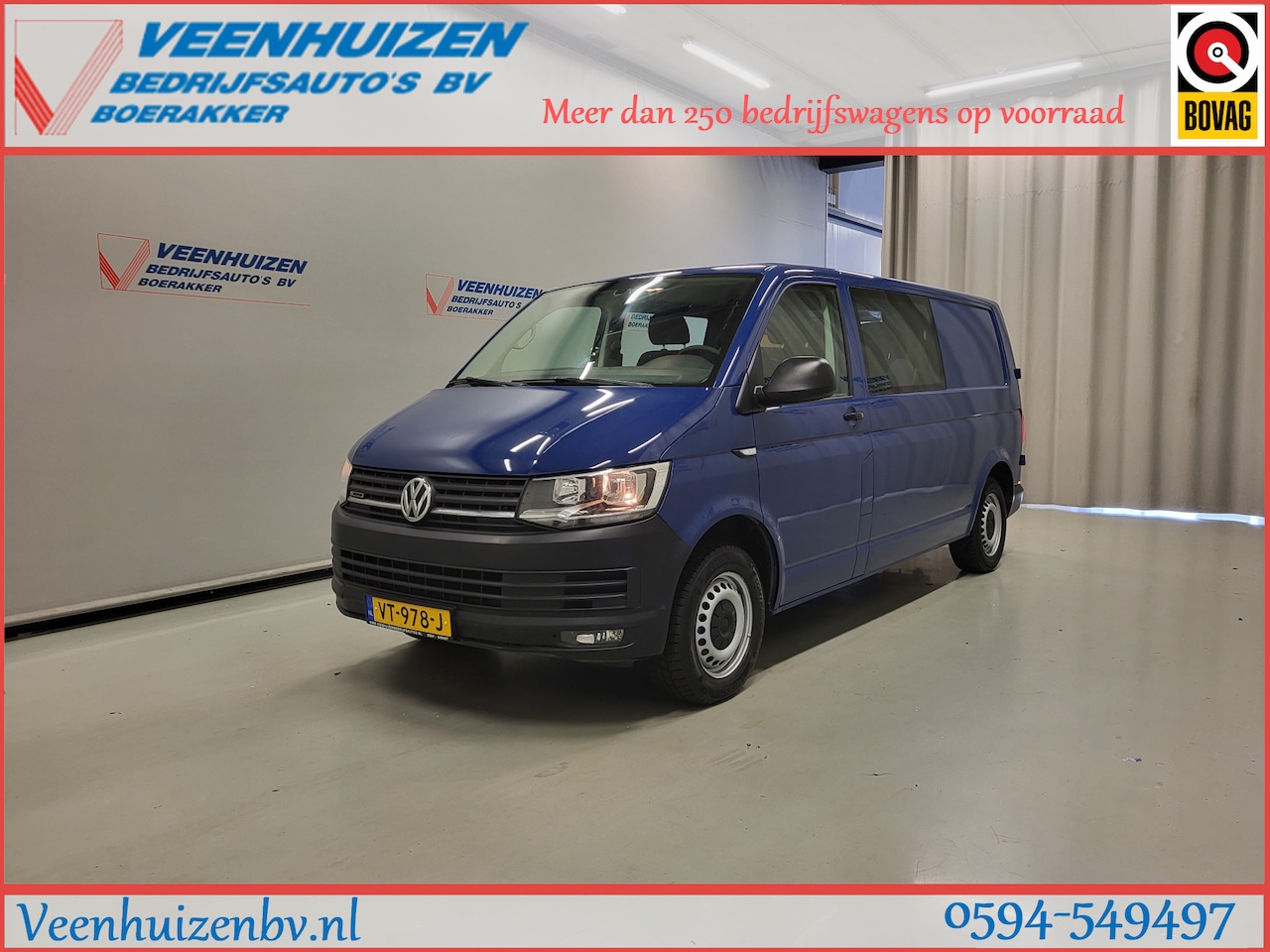 Volkswagen Transporter - 2.0TDI 140pk L2/H1 4Motion DubbeleCabine! - AutoWereld.nl
