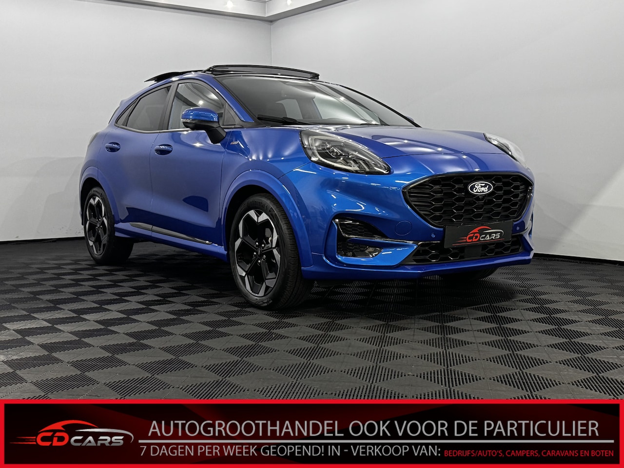 Ford Puma - 1.0 EcoBoost Hybrid ST-Line X 155PK Pano, Half leder, Navi, Camera, Keyless start, Cruise - AutoWereld.nl