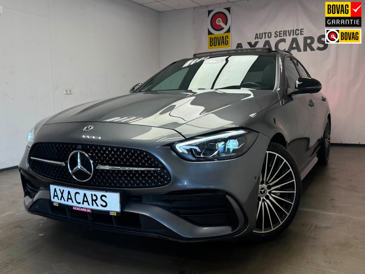 Mercedes-Benz C-klasse - 180 Business Solution |Night|2X AMG LINE ! PANO ! 360 GRADEN ! LED LAMPEN !BOMVOLLE OPTIES - AutoWereld.nl