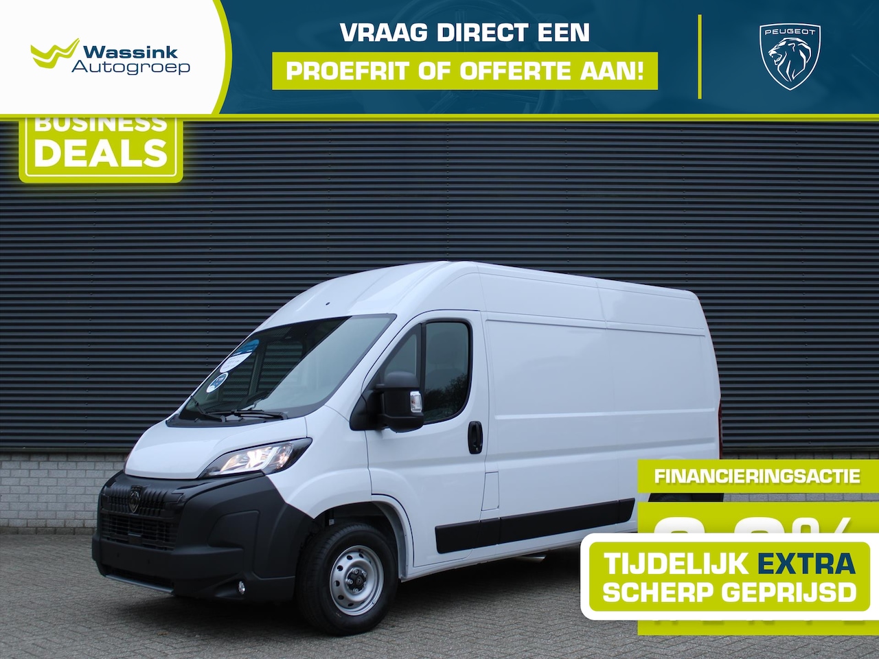 Peugeot Boxer - 2.2 HDi 140PK L2H2 3,5T NIEUW I Trekhaak 3000 kg trekgewicht I Pack Techno Plus I Verzwaar - AutoWereld.nl