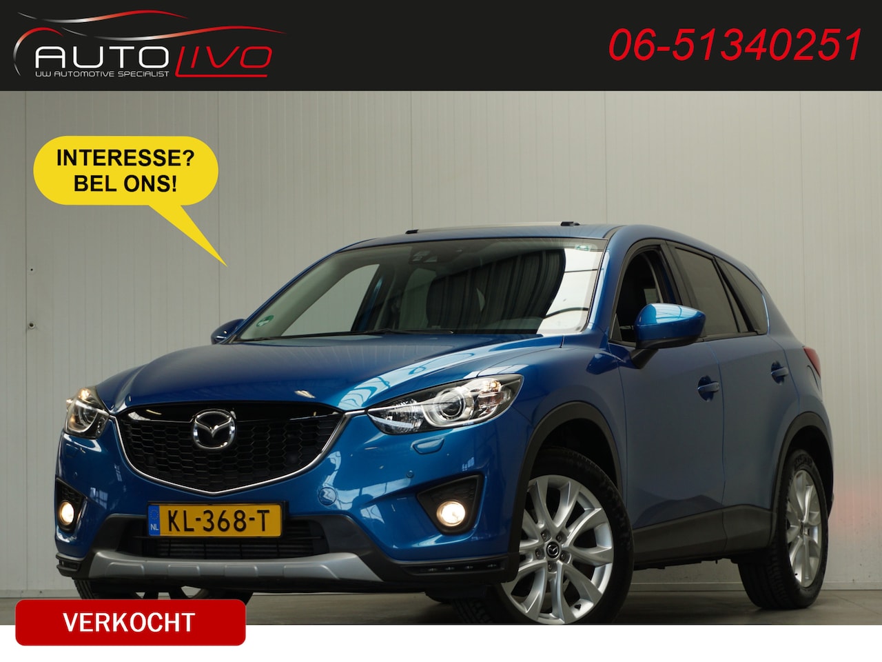 Mazda CX-5 - 2.2D HP GT-M 4WD 175 PK! AUTOMAAT! LEER BOSE DAKJE CAMERA NAVI CLIMA TREKHAAK etc. - AutoWereld.nl