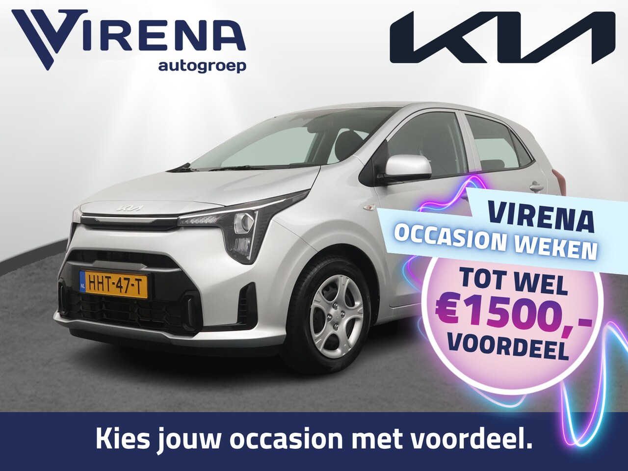 Kia Picanto - 1.0 DPI DynamicLine - Camera - Cruise control - AppleCarplay - Android Auto - Fabrieksgara - AutoWereld.nl