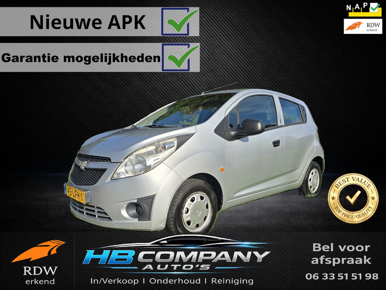 Chevrolet Spark - 1.0 16V LS | Airco | Nieuwe APK (27-10-2027) | NAP - AutoWereld.nl