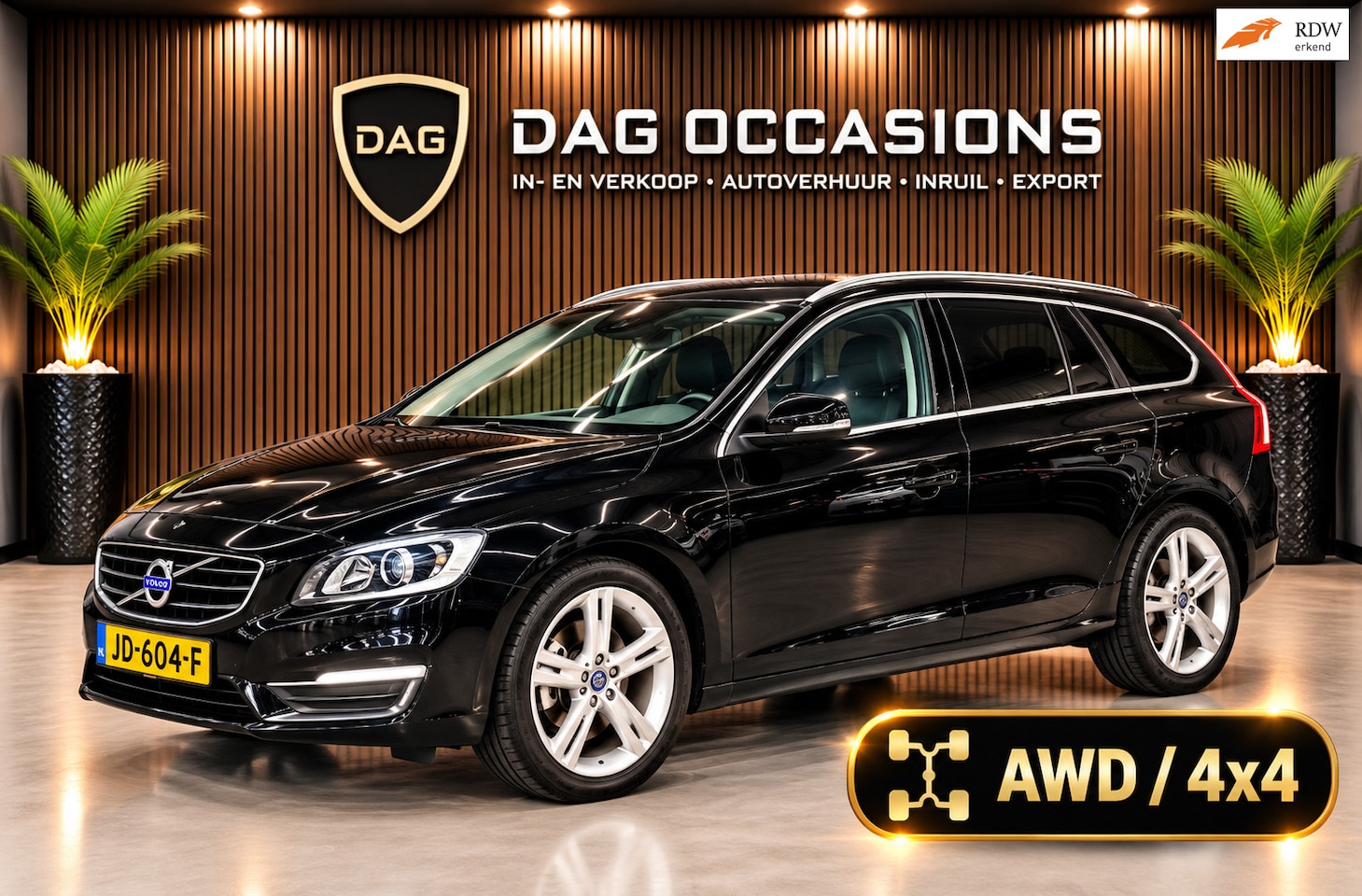 Volvo V60 - D6 220PK | AWD | AUTOMAAT | LEDER | CAMERA - AutoWereld.nl