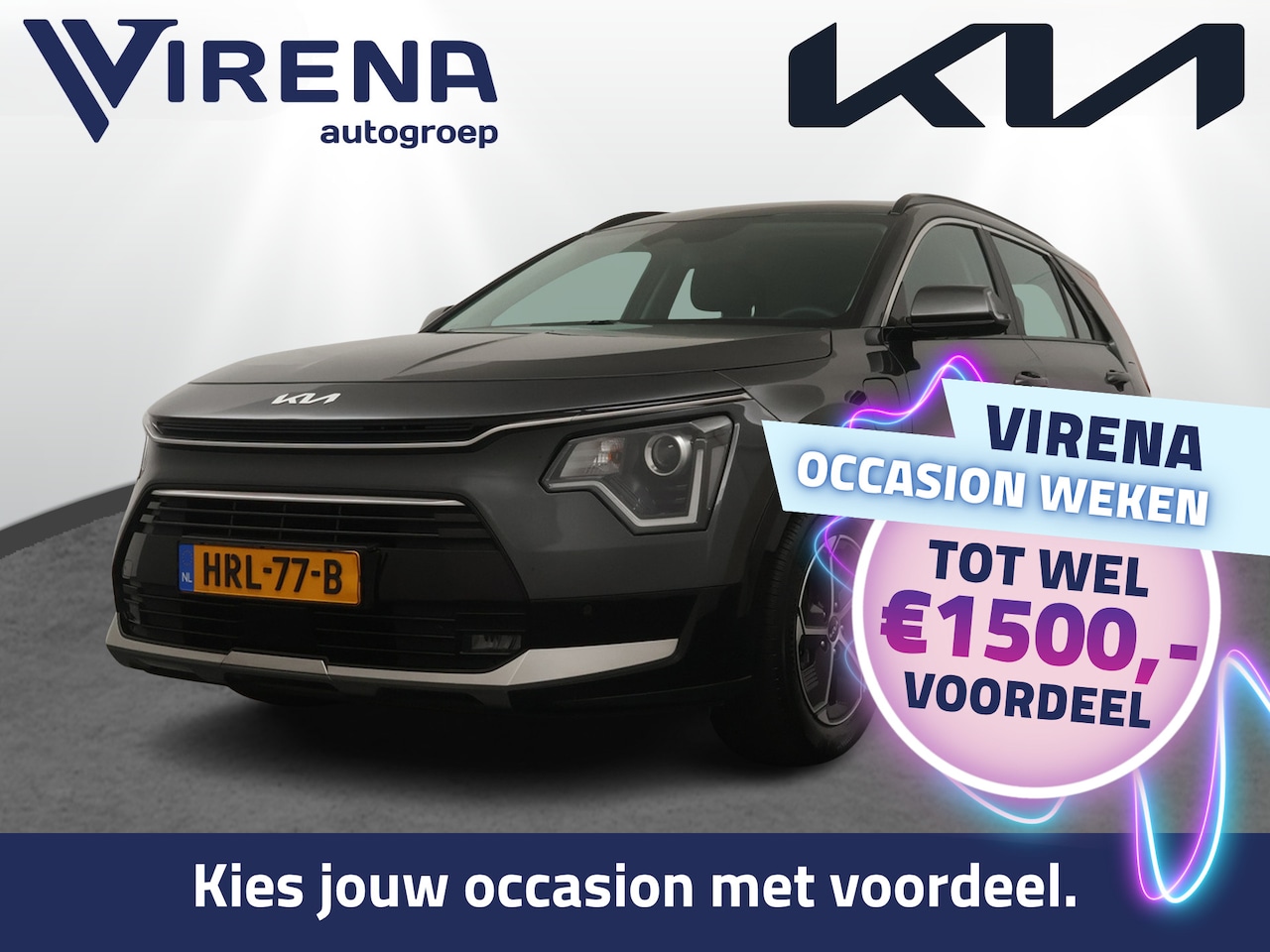 Kia Niro - 1.6 GDi PHEV DynamicLine - Apple Carplay/Android Auto - Adaptieve Cruise Control - Achtrui - AutoWereld.nl