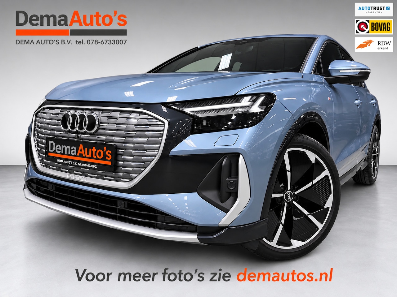 Audi Q4 Sportback e-tron - 50 quattro 21" 3X S-LINE LEDER+ M-STOELEN/PANO/H-UP/SONOS/DAB/CARPLAY/ADAPT-CRUISE/// - AutoWereld.nl