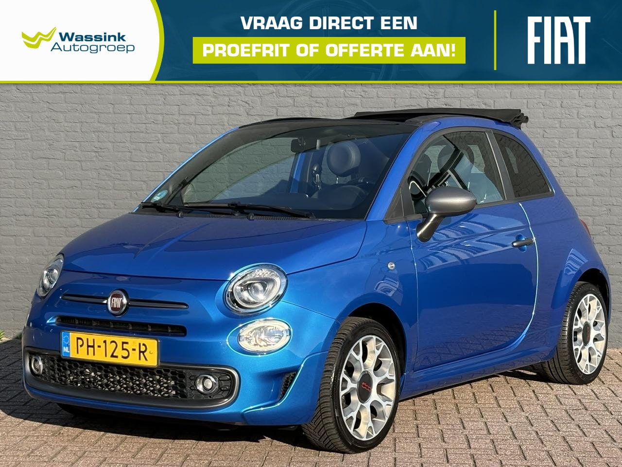 Fiat 500 C - 0.9 TwinAir Turbo Sport Cabrio | Navigatie | Cruise control | Airco | Lichtmetalen velgen - AutoWereld.nl