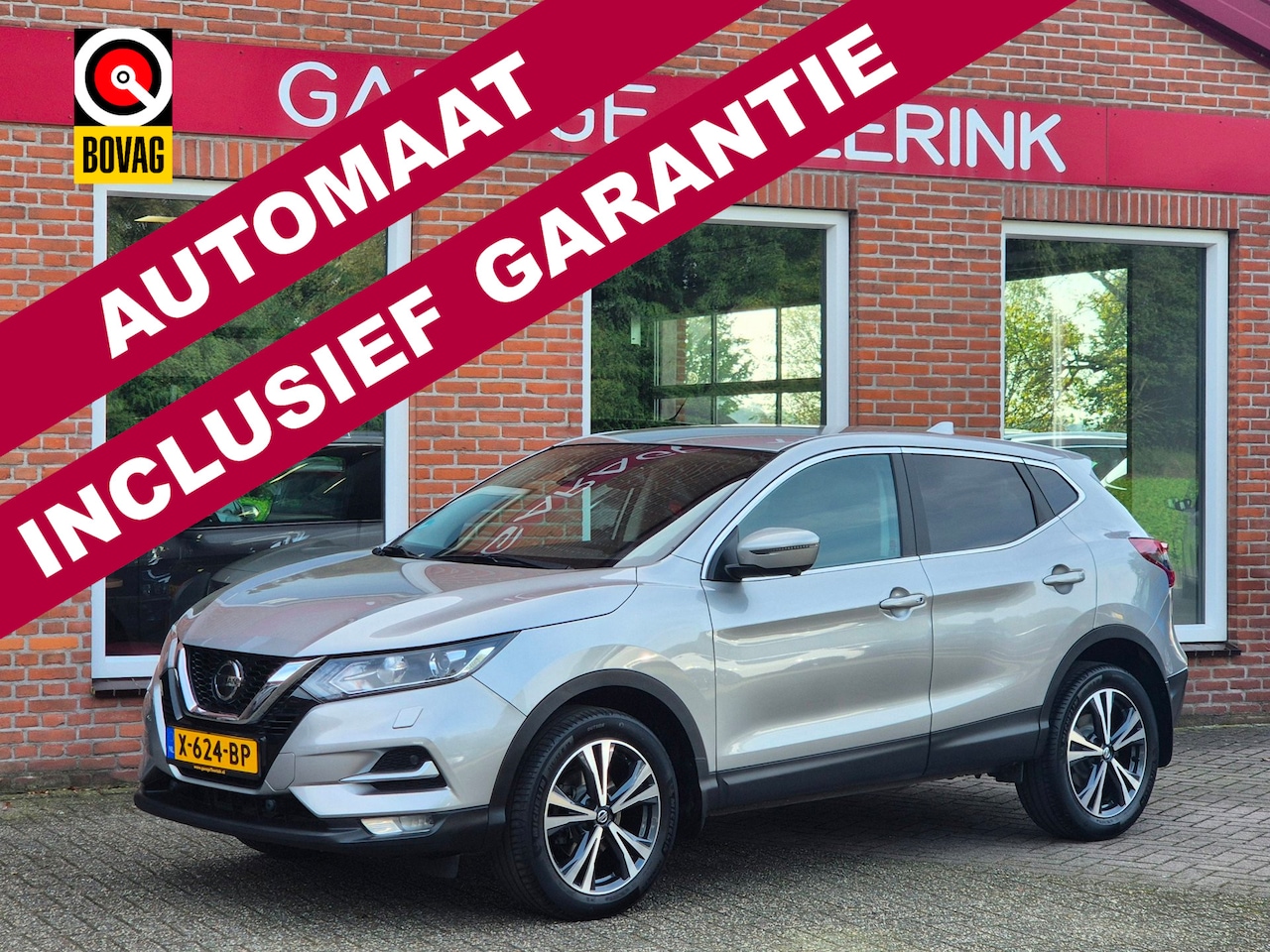 Nissan Qashqai - 1.3 DIG-T Business Edition 159PK 5drs AUTOMAAT clima, cruise, navi, pdc, camera, carplay, - AutoWereld.nl