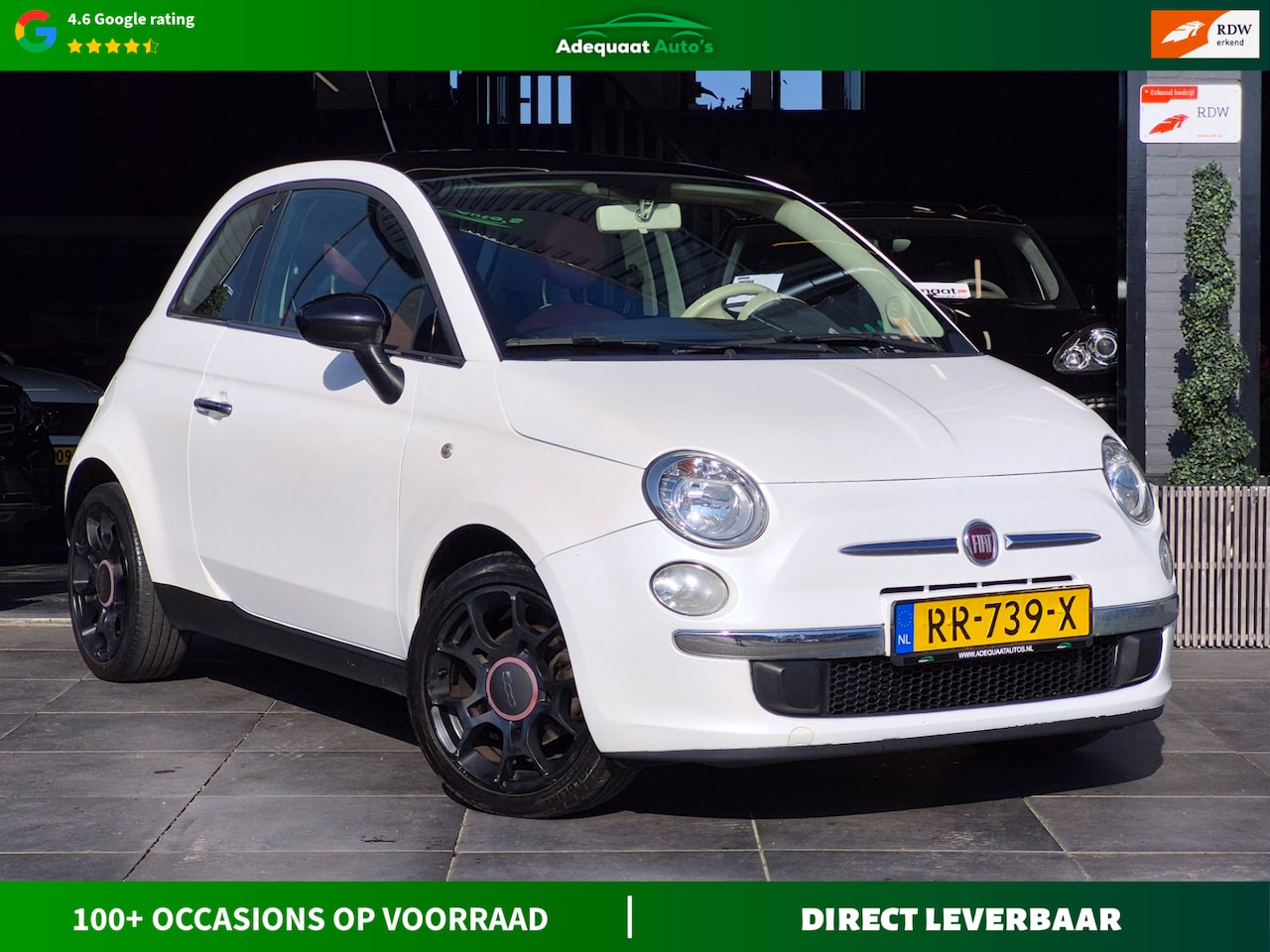 Fiat 500 - 1.4-16V Pop|Airco|El.Ramen|Bluetooth|APK|Leder - AutoWereld.nl
