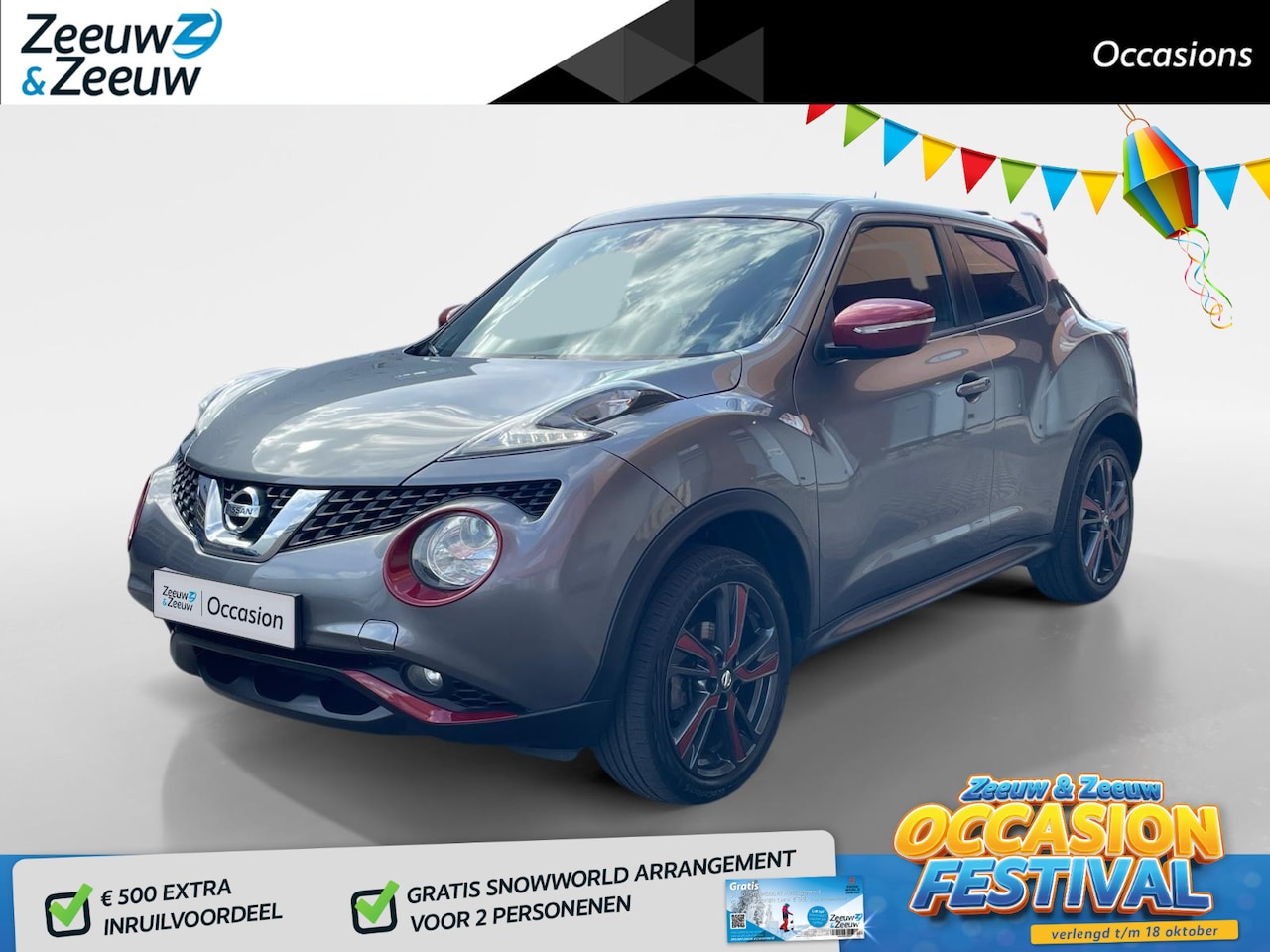 Nissan Juke - 1.2 DIG-T S/S N-Connecta UNIEK!! | Navigatie| Cruise Control| Metallic lak| Spoiler| Zwart - AutoWereld.nl