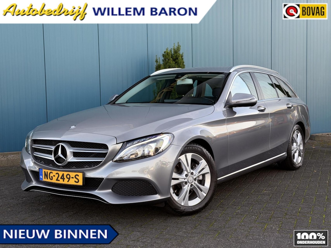 Mercedes-Benz C-klasse Estate - 200 AUT. Avantgarde TREKH.AFN | STOELVERW | LEDER | ELEK.A.KLEP | NAV | LED - AutoWereld.nl